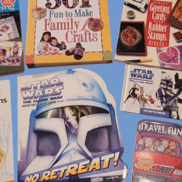 LOT OF 10 CRAFT ~ RUBBER STAMPS ~ SCRAPBOOKING ~ KLUTZ ~ BRIDGE ~ COLORING BOOKS - Picture 2 of 9